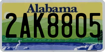 AL license plate 2AK8805