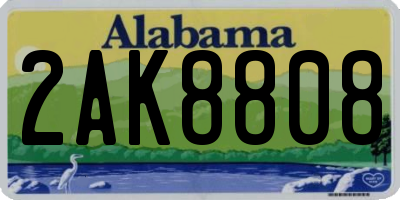 AL license plate 2AK8808