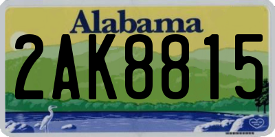 AL license plate 2AK8815