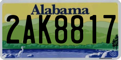 AL license plate 2AK8817