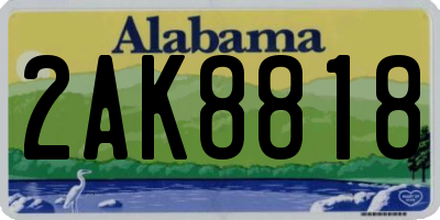 AL license plate 2AK8818