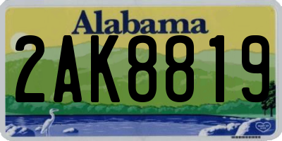 AL license plate 2AK8819
