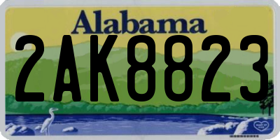AL license plate 2AK8823