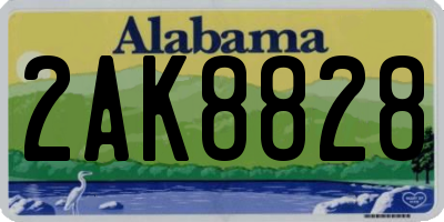 AL license plate 2AK8828