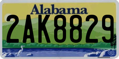 AL license plate 2AK8829