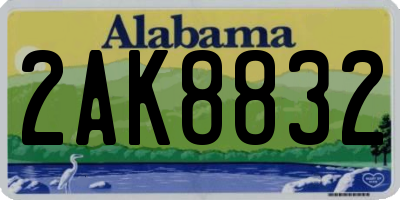 AL license plate 2AK8832