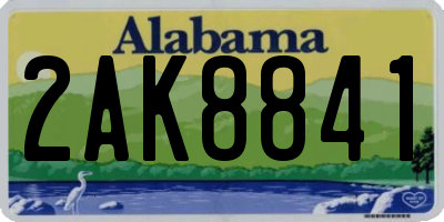 AL license plate 2AK8841