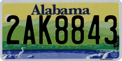 AL license plate 2AK8843