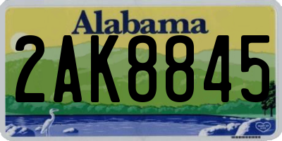 AL license plate 2AK8845