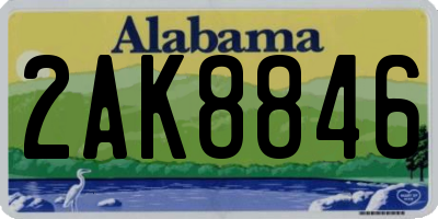 AL license plate 2AK8846