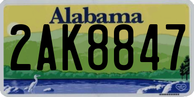 AL license plate 2AK8847