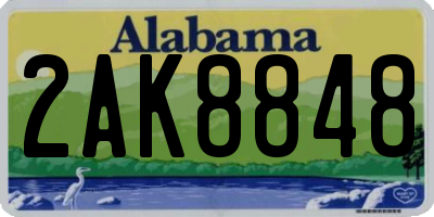 AL license plate 2AK8848