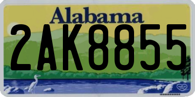 AL license plate 2AK8855