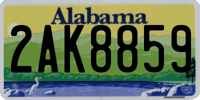 AL license plate 2AK8859