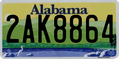 AL license plate 2AK8864
