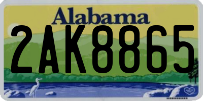 AL license plate 2AK8865