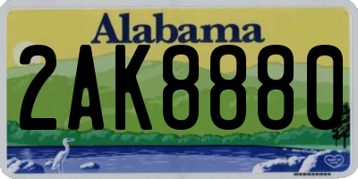 AL license plate 2AK8880