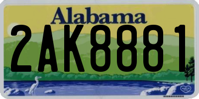 AL license plate 2AK8881