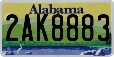 AL license plate 2AK8883