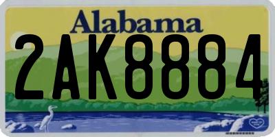 AL license plate 2AK8884