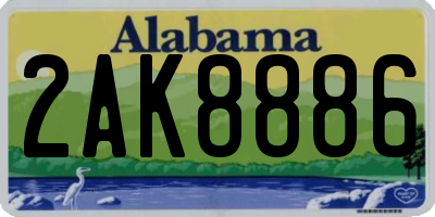 AL license plate 2AK8886