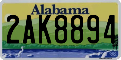 AL license plate 2AK8894