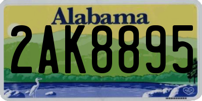 AL license plate 2AK8895