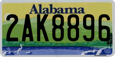 AL license plate 2AK8896