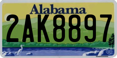 AL license plate 2AK8897