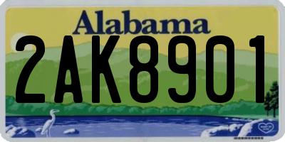 AL license plate 2AK8901