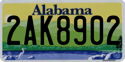 AL license plate 2AK8902