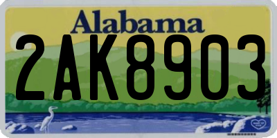 AL license plate 2AK8903
