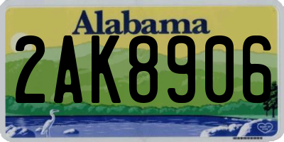 AL license plate 2AK8906