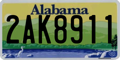 AL license plate 2AK8911