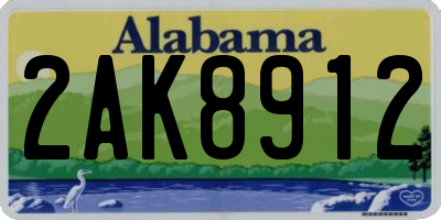 AL license plate 2AK8912