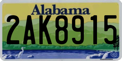 AL license plate 2AK8915