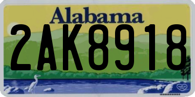 AL license plate 2AK8918