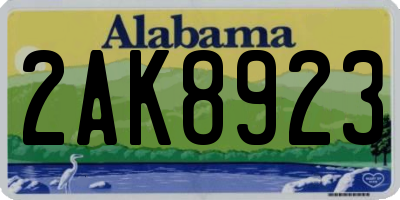 AL license plate 2AK8923