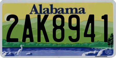 AL license plate 2AK8941