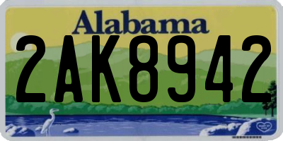AL license plate 2AK8942