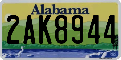 AL license plate 2AK8944