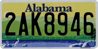 AL license plate 2AK8946