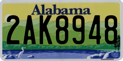AL license plate 2AK8948