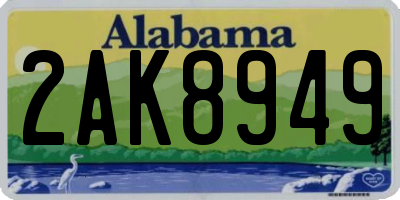 AL license plate 2AK8949