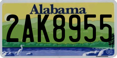 AL license plate 2AK8955