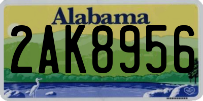 AL license plate 2AK8956