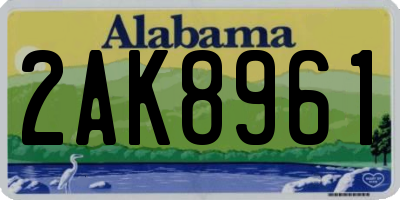 AL license plate 2AK8961