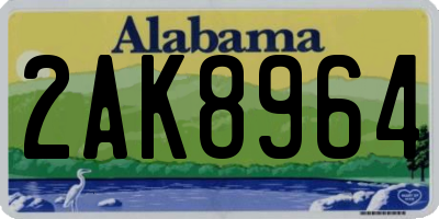 AL license plate 2AK8964