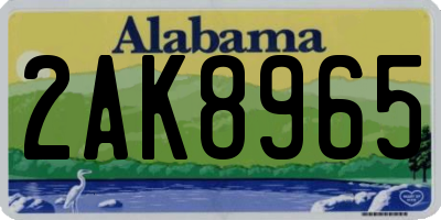 AL license plate 2AK8965