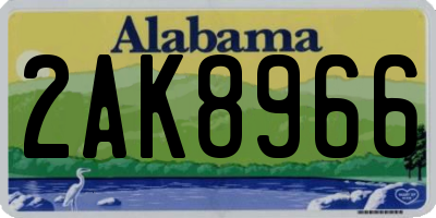 AL license plate 2AK8966